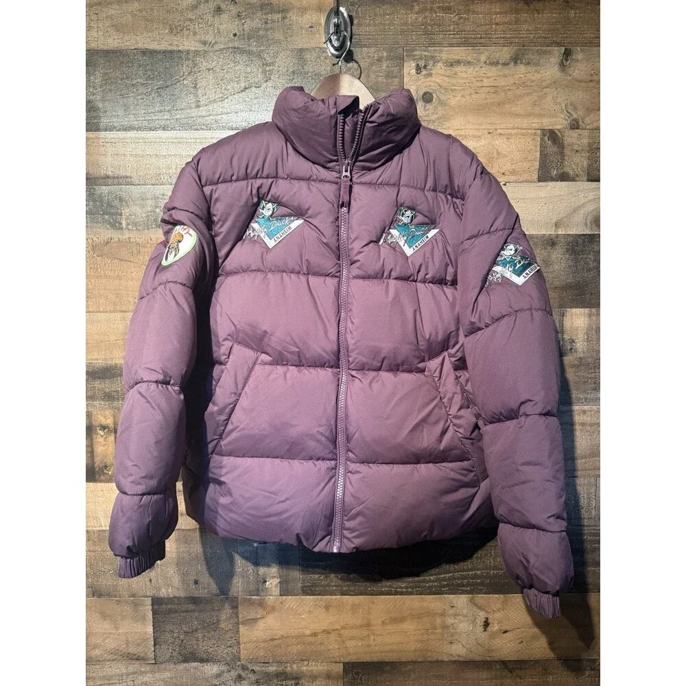 🔥NEW- Ultra RARE Vintage Anaheim Mighty Ducks NHL Patch Retro Jacket Sz M NWT - Picture 1 of 9
